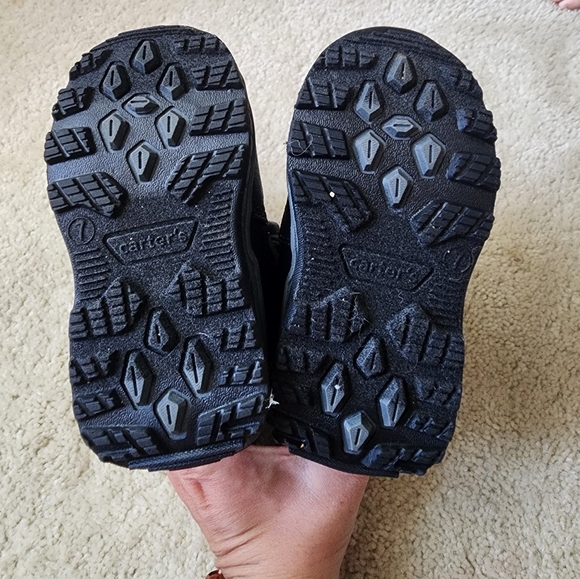 Carter's boys snow boots navy/orange size 7 BARELY WORN - Picture 5 of 5